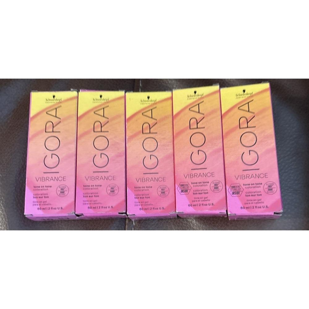 Schwarzkopf Igora‎ Vibrance Tone on Tone Coloration LOT of 5